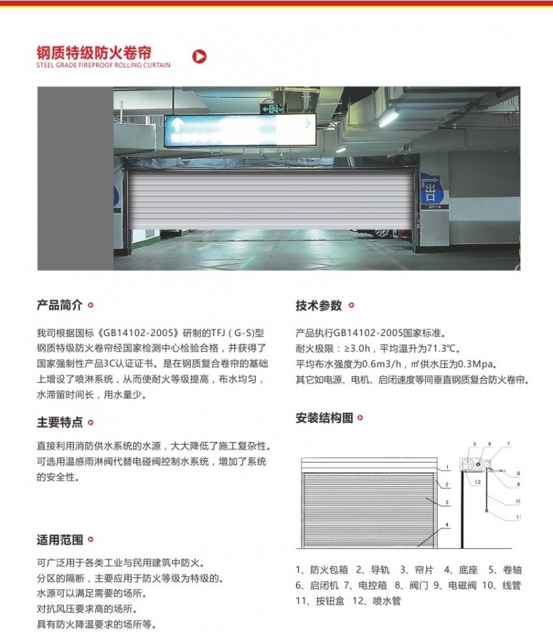 鋼質(zhì)防火卷簾