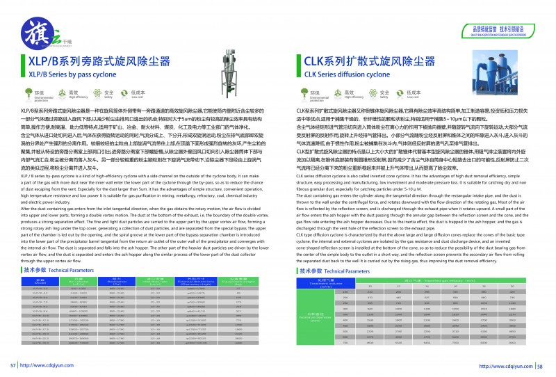 126中智旗云產(chǎn)品圖冊新  旁路式旋風除塵器 擴散式旋風除塵器