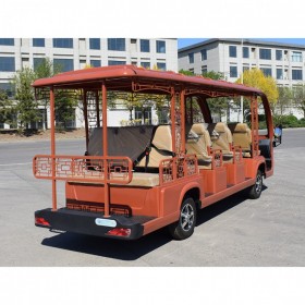 四川復(fù)古電動(dòng)觀光車 游覽車 用于景區(qū)觀光 全新 紅色系 13座