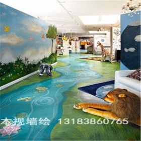 幼兒園走廊墻繪 卡通風(fēng)格 校園彩繪壁畫(huà)價(jià)格