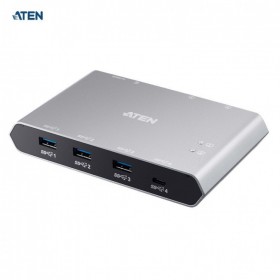 ATEN 宏正 US3342 2 端口 USB-C Gen 2 帶充電功能分享切換器 即插即用