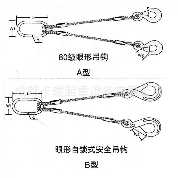 德國多來勁DOLECO高強度鋼絲繩雙腿成套吊索具din en13414