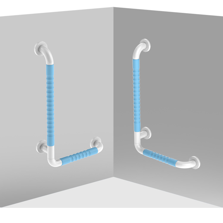 老人廁所洗澡間無(wú)障礙L型衛(wèi)浴扶手400*600mm安全防滑淋浴安全抓桿