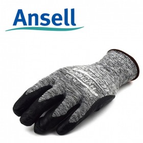 ansell/安思爾  HyFlex 11-801透氣耐用防護(hù)通用發(fā)泡丁腈涂層機(jī)械防護(hù)工作手套