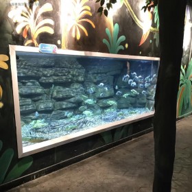 亞克力魚缸定做 有機玻璃觀賞大魚缸定制 大型海洋館設計 戲浪工程魚缸