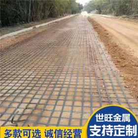 世旺土工格柵自粘式玻纖拉伸塑料加筋鋼塑滌綸單雙向三向公路基面護(hù)坡可定制