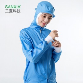 SANXIA/三夏科技定制YA012羅紋袖定制食品工作服 食品工作服定制