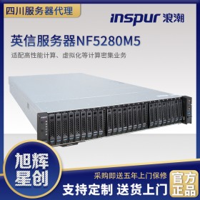 成都浪潮（inspur）NF5280M5服務器(2*鉑金8280/8*32G內(nèi)存/5*1.2T SAS/Raid5/四口千兆/雙電)總代理