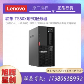 成都聯(lián)想(Lenovo)TS80X靜音塔式服務器 臺式機辦公電腦 用友金蝶財務軟件 ERP 至強E2224G四核3.5GHz 8GB/1T SATA/DVD