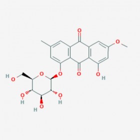 大黃素甲醚-8-o-β-D-葡萄糖苷Physcion-8-O-beta-D-monoglucoside  23451-01-6 C22H22O10