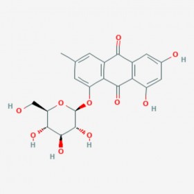 大黃素-1-O-葡萄糖苷 Emodin-1-O-glucoside 38840-23-2 C21H20O10