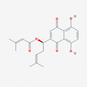 β,β-二甲基丙烯酰紫草素 β,β-Dimethylacrylshikonin  24502-79-2 C21H22O6