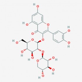 槲皮素-3-O-桑布雙糖苷 Quercetin 3-Sambubioside 83048-35-5 C26H28O16