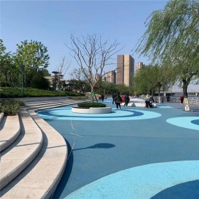 盲道透水混凝土 彩色透水地坪 海綿城市彩色透水混凝土道路 廠家提供