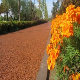 杭州市 人行道彩色透水混凝土 生態(tài)透水地坪 彩色整體透水路面 專(zhuān)業(yè)材料廠家