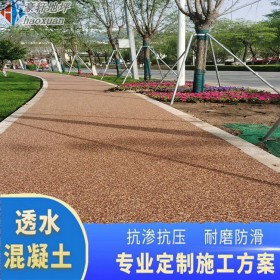 蓬安縣 生態(tài)透水地坪 海綿城市道路 混凝土彩色透水路面 原材料廠家